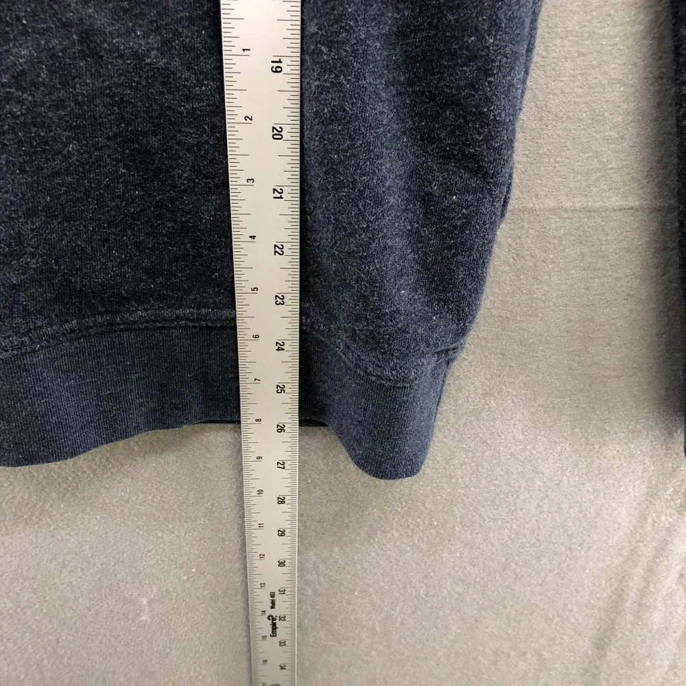 Banana Republic 1/4 Zip Sweatshirt Mens M Navy Blue 100% Cotton Fleece Pullover‎